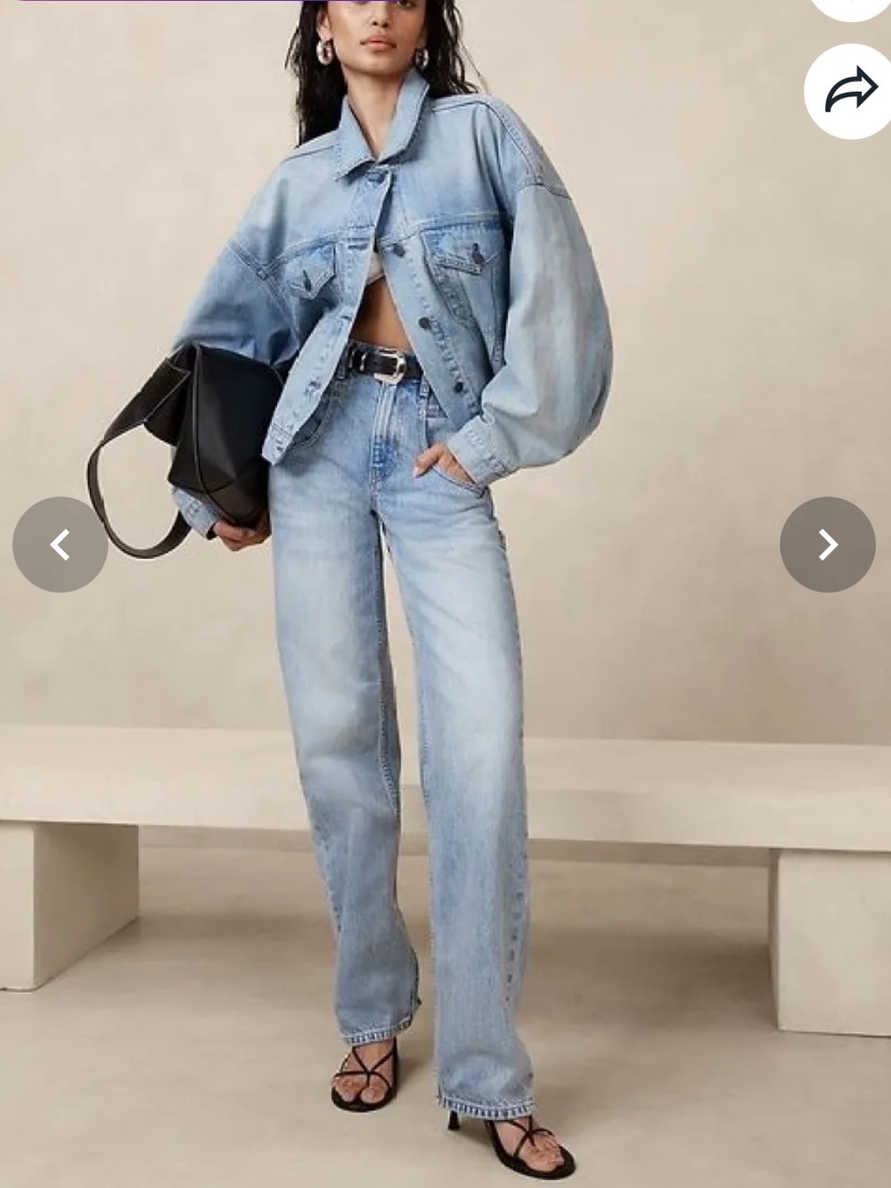 BR 90s style denim trucker jacket NWOT